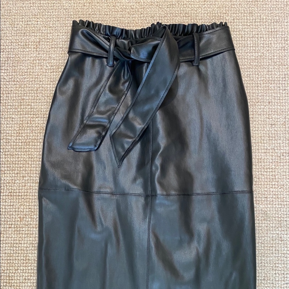 Faux Leather Pencil Skirt